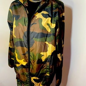 Camouflage Rain Jacket with Hood